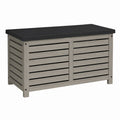 Garten-Aufbewahrungsbox Grau Schwarz aus WPC rechteckig 120 x 60 x 70 cm