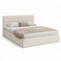 Polsterbett mit Bettkasten Beige Polyester 180 x 200 cm