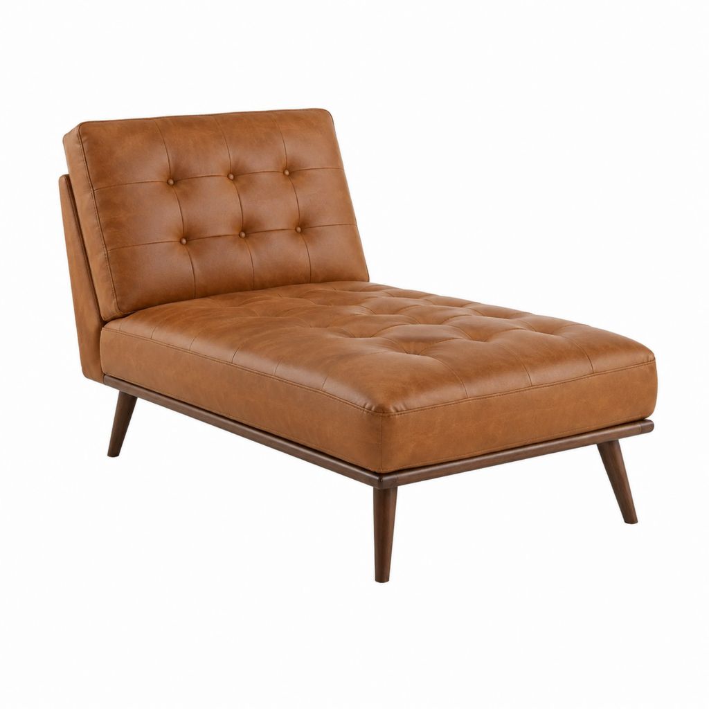 Chaiselongue Relaxliege Cognac PU-Kunstleder rechteckig 145 x 72 x 84 cm