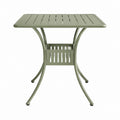 Gartentisch rechteckig olivgrün aus pulverbeschichtetem Stahl 70 x 70 x 72 cm